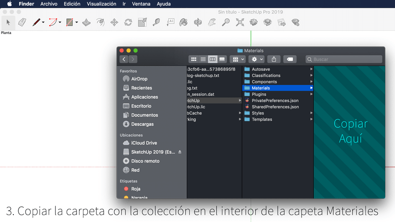 Colección de materiales en Mac OSX
